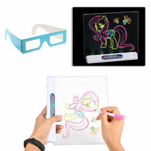 Load image into Gallery viewer, Magic Pad Deluxe Light Up LED 3D Drawing Tablet Writing Board Kids Toys Gifts 3D Illuminated Drawing Board Painting - MiniDreamMakers
