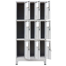 Load image into Gallery viewer, vidaXL Locker Cabinet with 9 Compartments Steel 90x45x180 cm Grey - MiniDM Store
