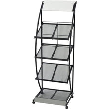 Load image into Gallery viewer, vidaXL Magazine Rack 47x40x134 cm Black and White A4 - MiniDM Store
