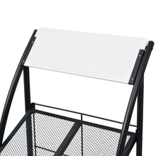 Load image into Gallery viewer, vidaXL Magazine Rack 47x40x134 cm Black and White A4 - MiniDM Store
