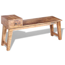 Load image into Gallery viewer, vidaXL Bench with Drawer Solid Mango Wood 120x36x60 cm - MiniDM Store
