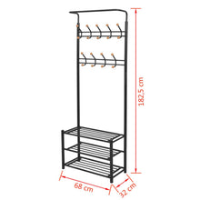 Load image into Gallery viewer, vidaXL Clothes Rack with Shoe Storage 68x32x182.5 cm Black - MiniDM Store
