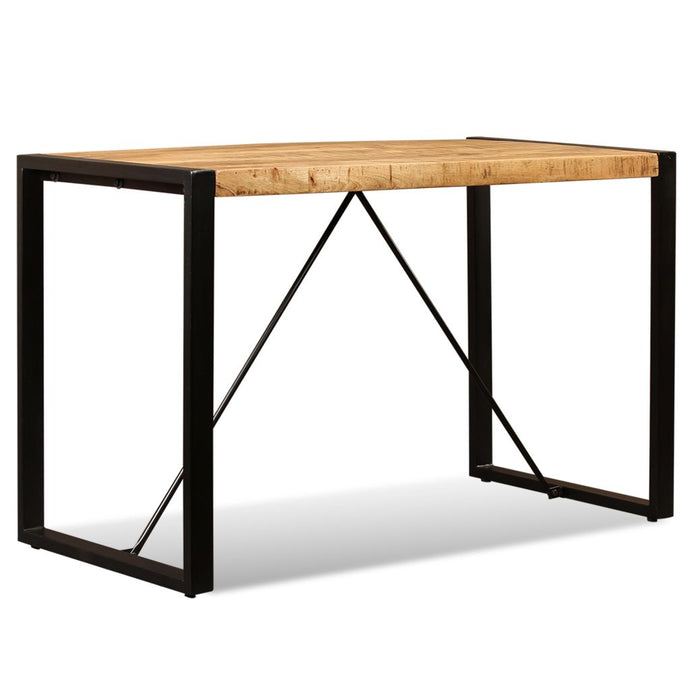 vidaXL Dining Table Solid Rough Mango Wood 120 cm - MiniDM Store