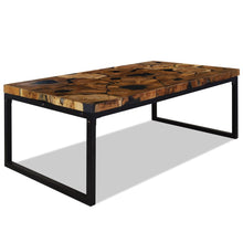 Load image into Gallery viewer, vidaXL Coffee Table Teak Resin 110x60x40 cm Black and Brown - MiniDM Store
