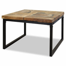 Load image into Gallery viewer, vidaXL Coffee Table Teak Resin 60x60x40 cm Black and Brown - MiniDM Store
