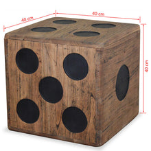 Load image into Gallery viewer, vidaXL Storage Box Mindi Wood 40x40x40 cm Dice Design - MiniDM Store
