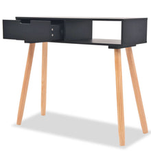 Load image into Gallery viewer, vidaXL Console Table Solid Pinewood 80x30x72 cm Black - MiniDM Store
