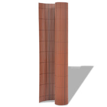 Load image into Gallery viewer, Double-Sided Garden Fence PVC 90x500 cm Brown - MiniDM Store
