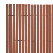 Load image into Gallery viewer, Double-Sided Garden Fence PVC 90x500 cm Brown - MiniDM Store

