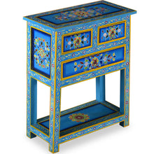 Load image into Gallery viewer, Sideboard with Drawers Solid Mango Wood Turquoise Hand Painted
