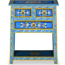 Load image into Gallery viewer, Sideboard with Drawers Solid Mango Wood Turquoise Hand Painted
