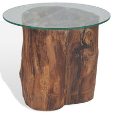 Load image into Gallery viewer, vidaXL Coffee Table Teak Glass 50x40 cm - MiniDM Store

