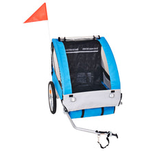 Load image into Gallery viewer, Bike Trailer Grey and Blue 30 kg
