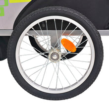 Load image into Gallery viewer, Kids&#39; Bicycle Trailer Grey and Green 30 kg - MiniDM Store
