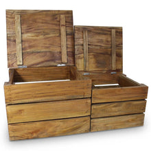 Load image into Gallery viewer, vidaXL Storage Crate Set 2 Pieces Solid Reclaimed Wood - MiniDM Store
