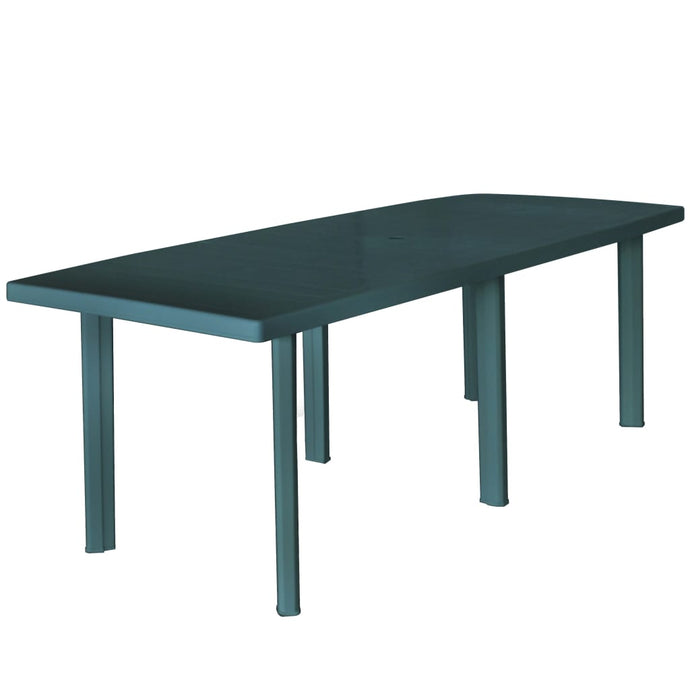 vidaXL Garden Table Green 210x96x72 cm Plastic - MiniDM Store
