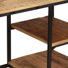 Load image into Gallery viewer, vidaXL Desk with Folding Stool Solid Mango Wood 115x50x76 cm - MiniDM Store
