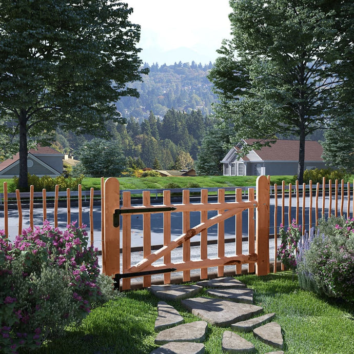 Single Fence Gate Impregnated Hazel Wood 100x60 cm - MiniDM Store