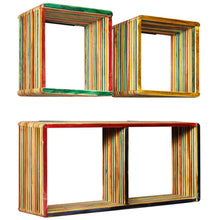 Load image into Gallery viewer, vidaXL Wall Shelf Set 3 Pieces Solid Reclaimed Teak Multicolour - MiniDM Store
