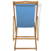 Load image into Gallery viewer, vidaXL Deck Chair Teak 56x105x96 cm Blue - MiniDM Store
