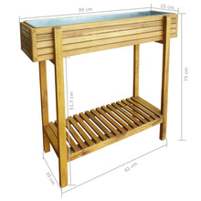 Load image into Gallery viewer, vidaXL Raised Garden Raised Bed Solid Acacia Wood and Zinc - MiniDM Store
