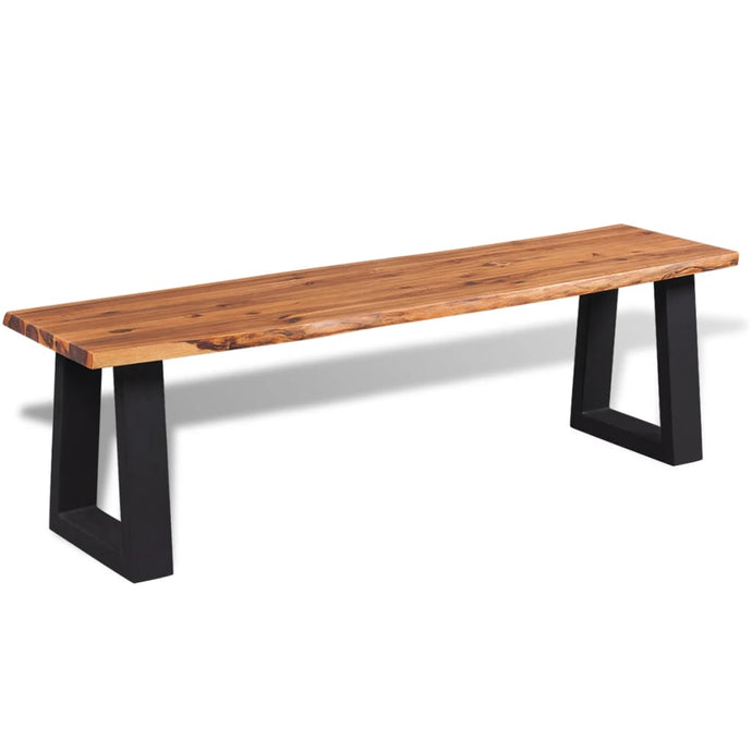 vidaXL Bench Solid Acacia Wood 145 cm - MiniDM Store