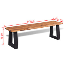 Load image into Gallery viewer, vidaXL Bench Solid Acacia Wood 145 cm - MiniDM Store
