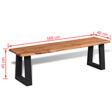 Load image into Gallery viewer, vidaXL Bench Solid Acacia Wood 160 cm - MiniDM Store
