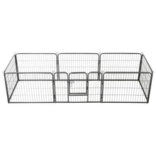 Load image into Gallery viewer, vidaXL Dog Playpen 8 Panels Steel 80x60 cm Black - MiniDM Store
