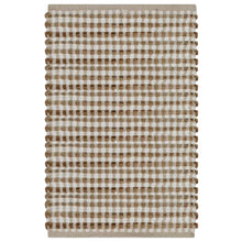 Load image into Gallery viewer, Hand-Woven Jute Bathroom Mat Set Fabric Natural and White - MiniDM Store

