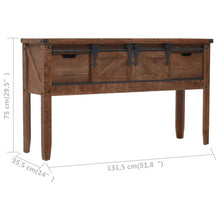 Load image into Gallery viewer, vidaXL Console Table Solid Fir Wood 131x35.5x75 cm Brown - MiniDM Store
