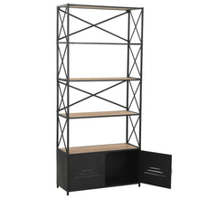 Load image into Gallery viewer, vidaXL Bookcase Solid Firwood and Steel 80x32.5x180 cm - MiniDM Store
