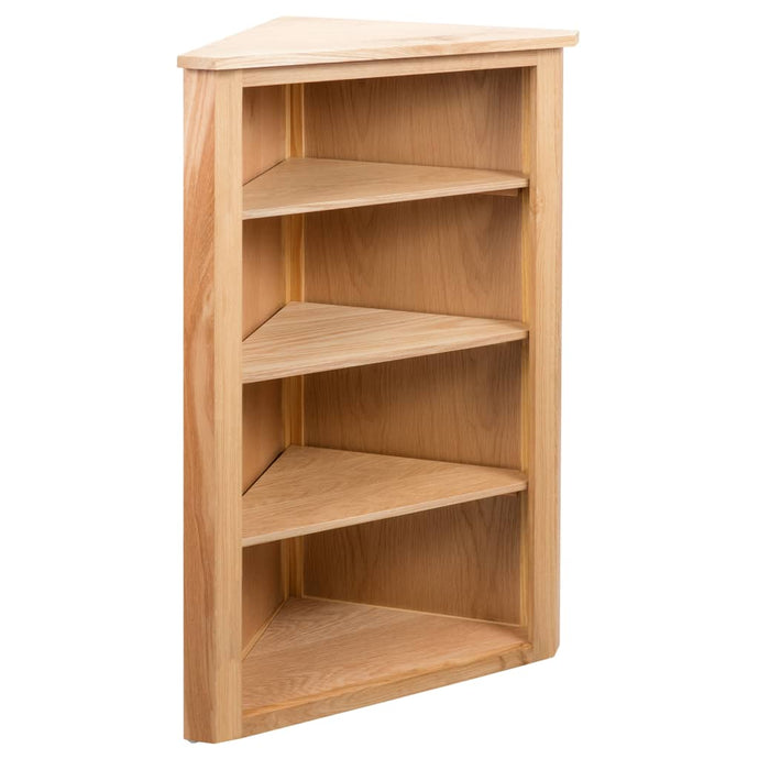 vidaXL Corner Shelf 59x36x100 cm Solid Oak Wood - MiniDM Store