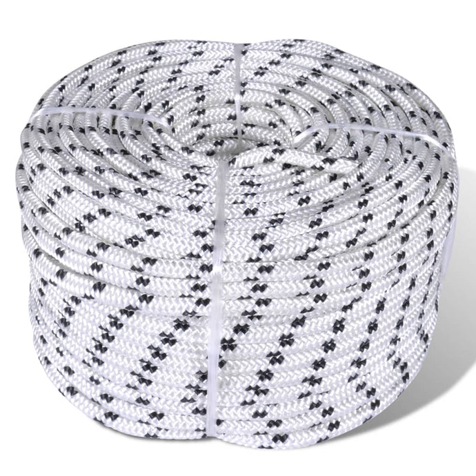 Braided Boat Rope Polyester 6 mm 250 m White - MiniDM Store