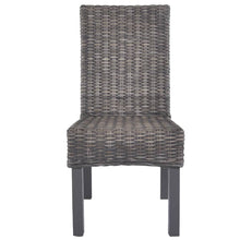 Load image into Gallery viewer, vidaXL Dining Chairs 4 pcs Brown Kubu Rattan and Mango Wood - MiniDM Store
