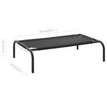 Load image into Gallery viewer, vidaXL Elevated Dog Bed Black S Textilene - MiniDM Store
