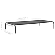 Load image into Gallery viewer, vidaXL Elevated Dog Bed Black L Textilene - MiniDM Store
