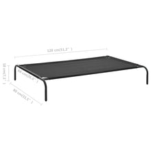 Load image into Gallery viewer, vidaXL Elevated Dog Bed Black XL Textilene - MiniDM Store
