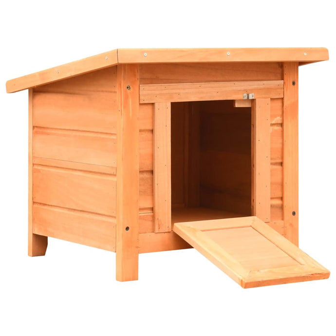 vidaXL Cat House Solid Pine & Fir Wood 50x46x43.5 cm - MiniDM Store