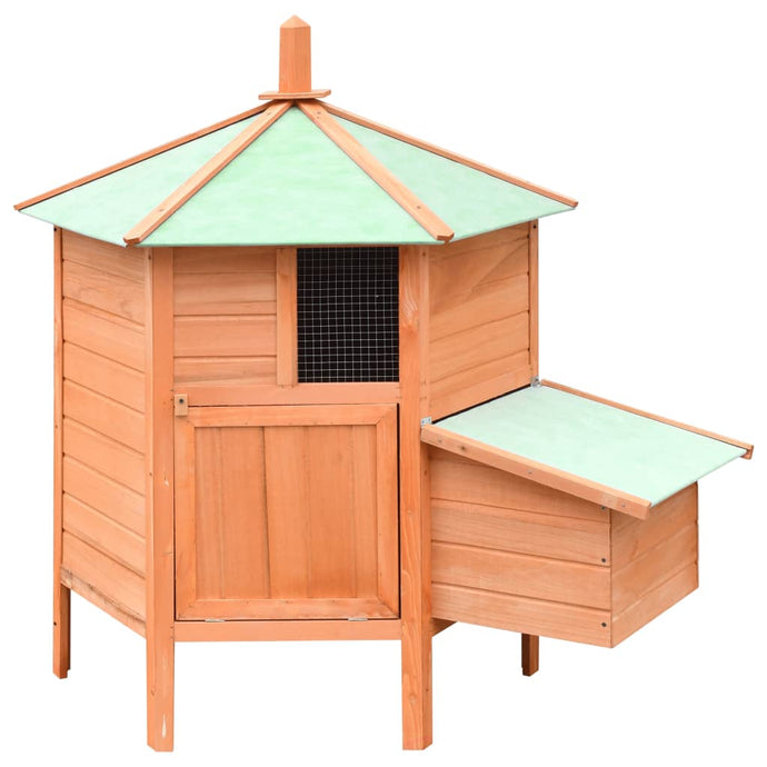 vidaXL Chicken Cage Solid Pine & Fir Wood 126x117x125 cm - MiniDM Store