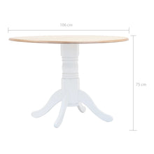 Load image into Gallery viewer, Dining Table White and Brown 106 cm Solid Rubber Wood - MiniDM Store
