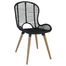 Load image into Gallery viewer, vidaXL Dining Chairs 6 pcs Black Natural Rattan - MiniDM Store
