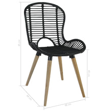 Load image into Gallery viewer, vidaXL Dining Chairs 6 pcs Black Natural Rattan - MiniDM Store
