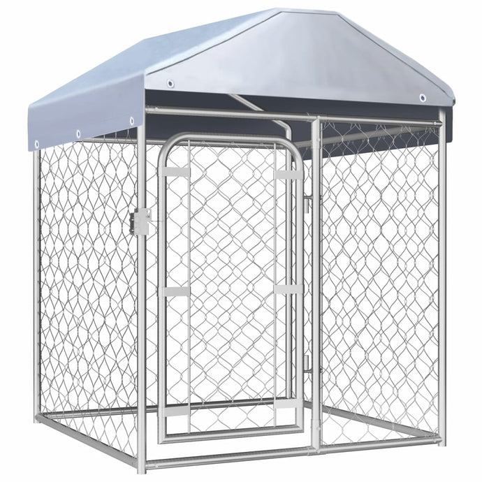 vidaXL Outdoor Dog Kennel with Roof 100x100x125 cm - MiniDM Store