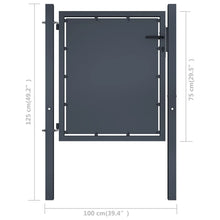 Load image into Gallery viewer, vidaXL Garden Gate Steel 100x75 cm Anthracite - MiniDM Store
