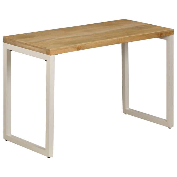 vidaXL Dining Table 115x55x76 cm Solid Mango Wood and Steel - MiniDM Store