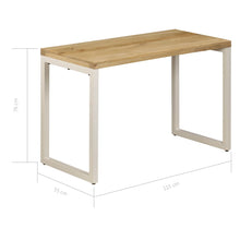 Load image into Gallery viewer, vidaXL Dining Table 115x55x76 cm Solid Mango Wood and Steel - MiniDM Store
