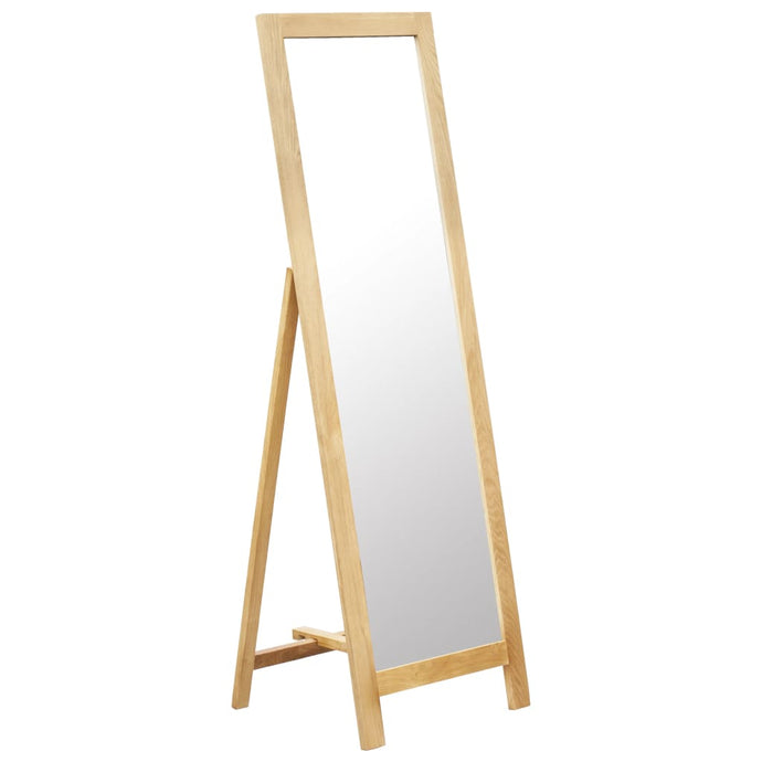 vidaXL Freestanding Mirror 48x46.5x150 cm Solid Oak Wood - MiniDM Store