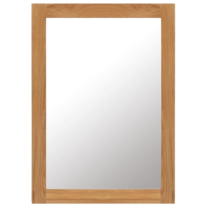 vidaXL Mirror 50x70 cm Solid Oak Wood - MiniDM Store