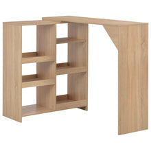 Load image into Gallery viewer, vidaXL Bar Table with Moveable Shelf Oak 138x39x110 cm - MiniDM Store
